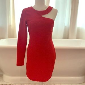 BCBG coral dress